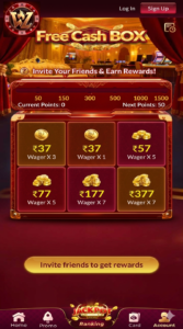 Winzaa Official App Bonus Interface